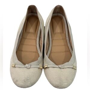 KELLY & KATIE Gold Beige Career Casual Leather Ballet Flats US Size 8